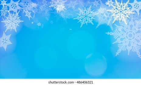 Lights on silver background - Vector illustration. Light  abstract Christmas  with white snowflakes