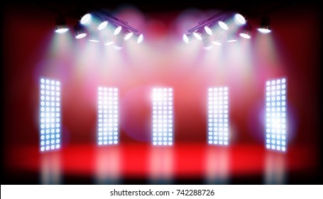 Lights On Stage Before Show Vector Stock Vector (Royalty Free ...