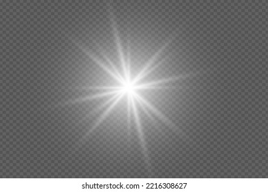 Lights on transparent background. Magic concept.