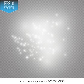Lights on transparent background. Magic concept.

