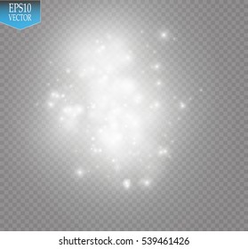 Lights on transparent background. Magic concept.