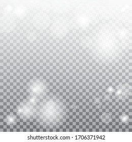 Lights on transparent background. Vector illustration