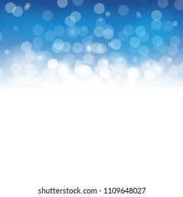 Lights on white background. Abstract blue backdrop for web site, poster, placard,cover template and wallpaper. Blue background for flyer,banner and surface. Creative art concept, vector illustration