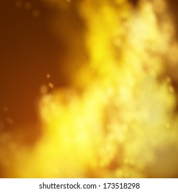 Lights on yellow background bokeh effect. Vector EPS 10