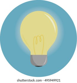 Lights On/Lightbulb Icon - Vector Illustration