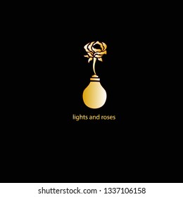 lights with rose vector logo