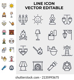 Lights set icon symbol template for graphic and web design collection logo vector illustration