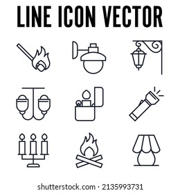 Lights set icon symbol template for graphic and web design collection logo vector illustration