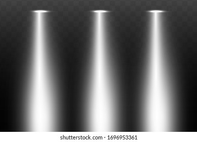 Lights shining from darkness background. Easy light flash .Vector illustration.
