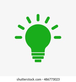 Lights in smart home. Light bulb. Flat design vector illustration. Isolated on white background