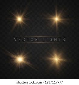 Lights sparkles isolated, lens flare, explosion, glitter, line, sun flash, spark and stars. On a dark background transparent. Banner for Christmas celebrate. shine, flare, lens, abstract, burst.