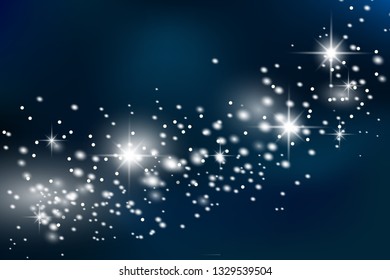 Lights sparkles isolated. Vector illustration of glowing lens flares and sparks.