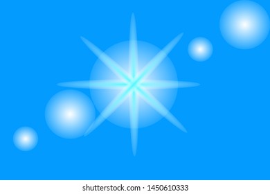 Lights sparkles isolated. Vector illustration of glowing lens flares and sparks.