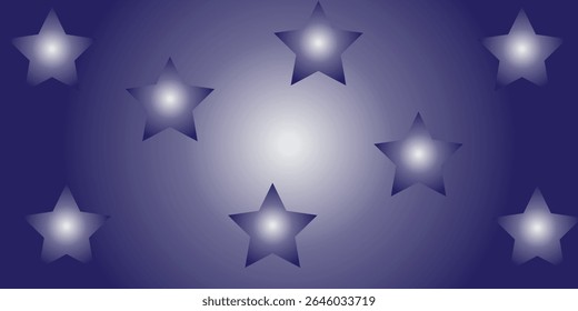 Lights sparkles isolated. Vector illustration of white glowing lens flares and sparks, blue background.