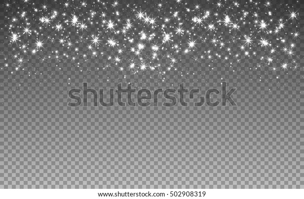 Lights and Sparkles\
on Transparent Background. Transparent Light Effects for Your\
Design. Vector\
Illustration.