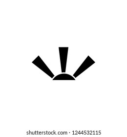 The lights of a sun icon. Simple glyph vector of weather set for UI and UX, website or mobile application