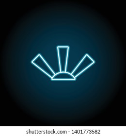 The lights of a sun neon icon. Simple thin line, outline vector of Weather icons for UI and UX, website or mobile application on dark blue gradient background