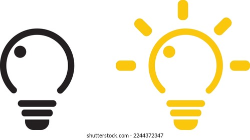 The lights turn on and off. Vector illustration. Flat design.
