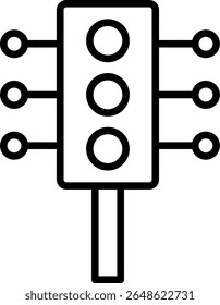 Lights Vector Line Icon Design