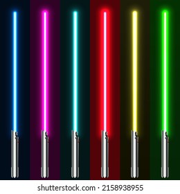 Lightsaber Collection Illustrations Free Vector Stock Vector (Royalty ...