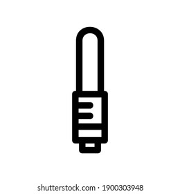 Symbol oder Logo einzeln auf Lichtschwert, Vektorgrafik auf Zeichen - hochwertige Vektorsymbole auf schwarzem Hintergrund
