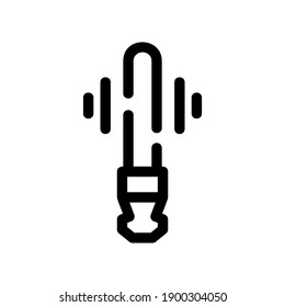 Symbol oder Logo einzeln auf Lichtschwert, Vektorgrafik auf Zeichen - hochwertige Vektorsymbole auf schwarzem Hintergrund
