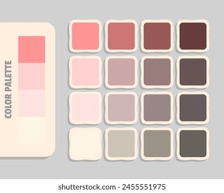 lightsalmon pink mistyrose oldlace color palette, colour matching, rgb colors, harmonious colours catalog sample, design and edit idea