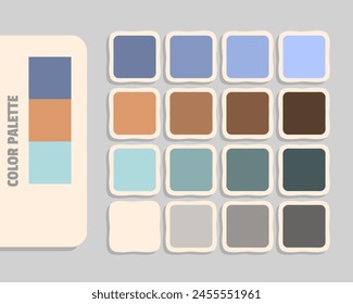 lightslategray darksalmon lightblue floralwhite color palette, colour matching, rgb colors, harmonious colours catalog sample, design and edit idea