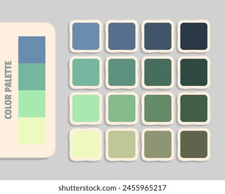lightslategray mediumaquamarine palegreen lemonchiffon color palette, colour matching, rgb colors, harmonious colours catalog sample, design and edit idea