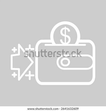 Light-themed wallet icon with plus symbol for finance app UI.