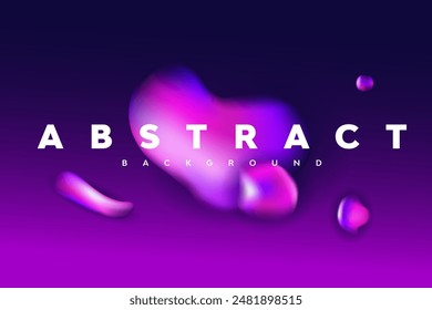 Lightweight abstract liquid illustration wallpapers and backgrounds. Liquid or ink drops, design element with copy space. Vector illustration