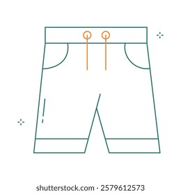 Lightweight Beach Shorts Vector Icon Design