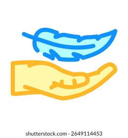 ícone de cor leve vetor. sinal leve. ilustração de símbolo isolado