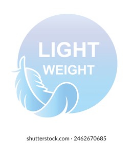 Lightweight feather icon on white background.