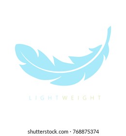Lightweight Feather Vector Icon Isolated On White Background