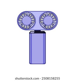 desenho animado de ventilador elétrico de mão leve. pessoal ajustável, viagem de mesa, poderoso sinal de ventilador elétrico de mão leve eficiente.