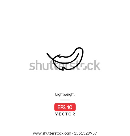 Lightweight Icon. Ecommerce Isolated On White Background. With Line Style. Delivery Icon. EPS10 - Vector