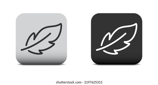 Lightweight icon. Flat button with shadow under it. Vector illustration.