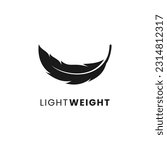 Lightweight icon or Light weight icon vector isolated in flat style. Best Lightweight icon with precision and perfect design balance. Light weight icon for product packaging design element.