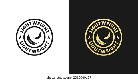 Lightweight label or Light weight stamp vector isolated in flat style. Best Lightweight label with precision and perfect design balance. Light weight stamp for product packaging design element.