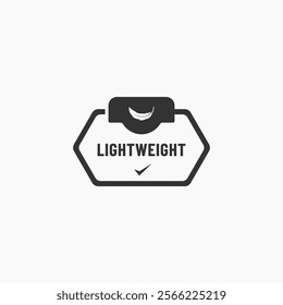 Lightweight label or stamp design element vector. Best Lightweight icon with precision and perfect design balance. Light weight icon for product packaging design element.