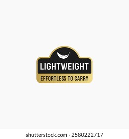 Lightweight label stamp vector isolated. Best Lightweight icon with precision and perfect design balance. Light weight icon for product packaging design element.