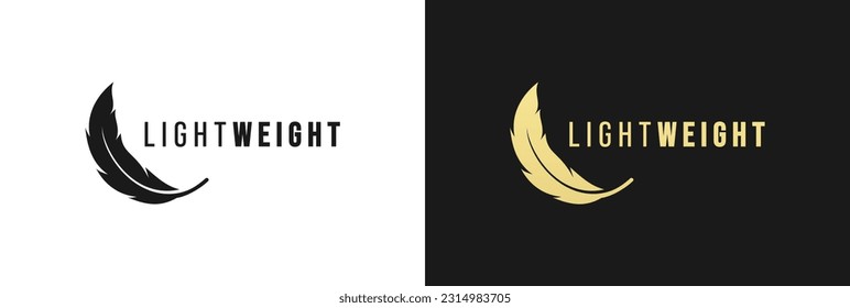 Lightweight logo or Light weight label vector isolated in flat style. Best Lightweight logo with precision and perfect design balance. Light weight label for product packaging design element.