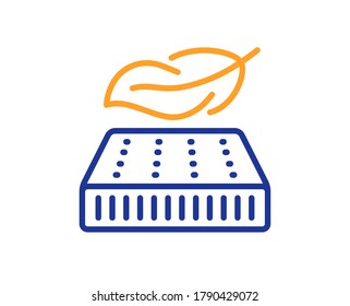 Lightweight mattress line icon. Orthopedic pad sign. Breathable sleep bed symbol. Colorful thin line outline concept. Linear style lightweight mattress icon. Editable stroke. Vector