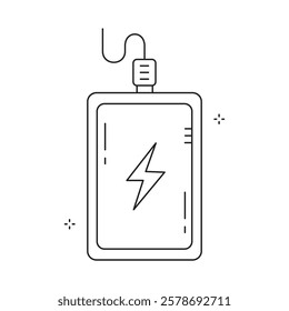 Lightweight Power Bank for Travel Vector Icon Design