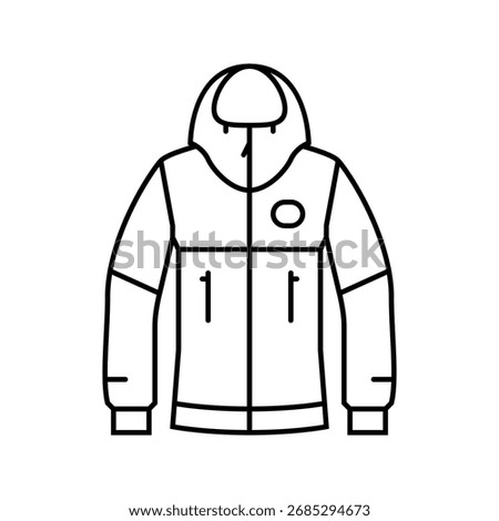 lightweight rain jacket ultralight trekking line icon vector. lightweight rain jacket ultralight trekking sign. isolated contour symbol black illustration