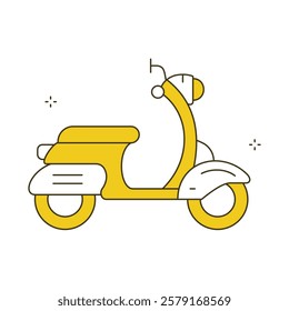 Lightweight Scooter City Commute Vector Icon Design