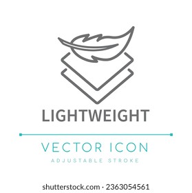 Lightweight Textile Vector Line Icon