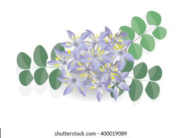 lignum vitae flowers background for card 