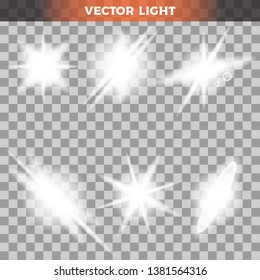 ligting effect , illumination collection vector ,event decor celebration , background tranparant eps 10